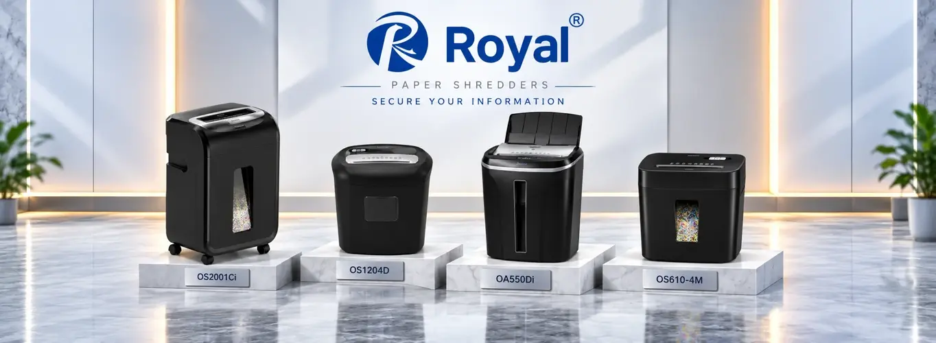 Royal OS2001Ci, OS1204D, OA550Di and OS610-4M professional paper shredders